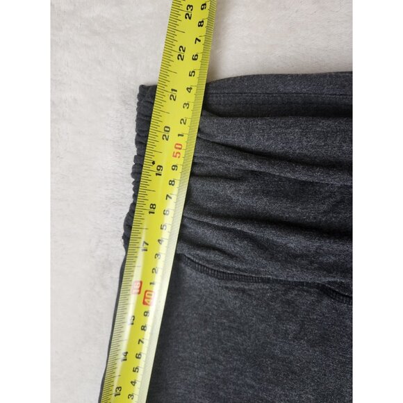 Lululemon Cropped Ruched Waist Band Grey Capri Leggings Women’s Sz 8 - Picture 10 of 10